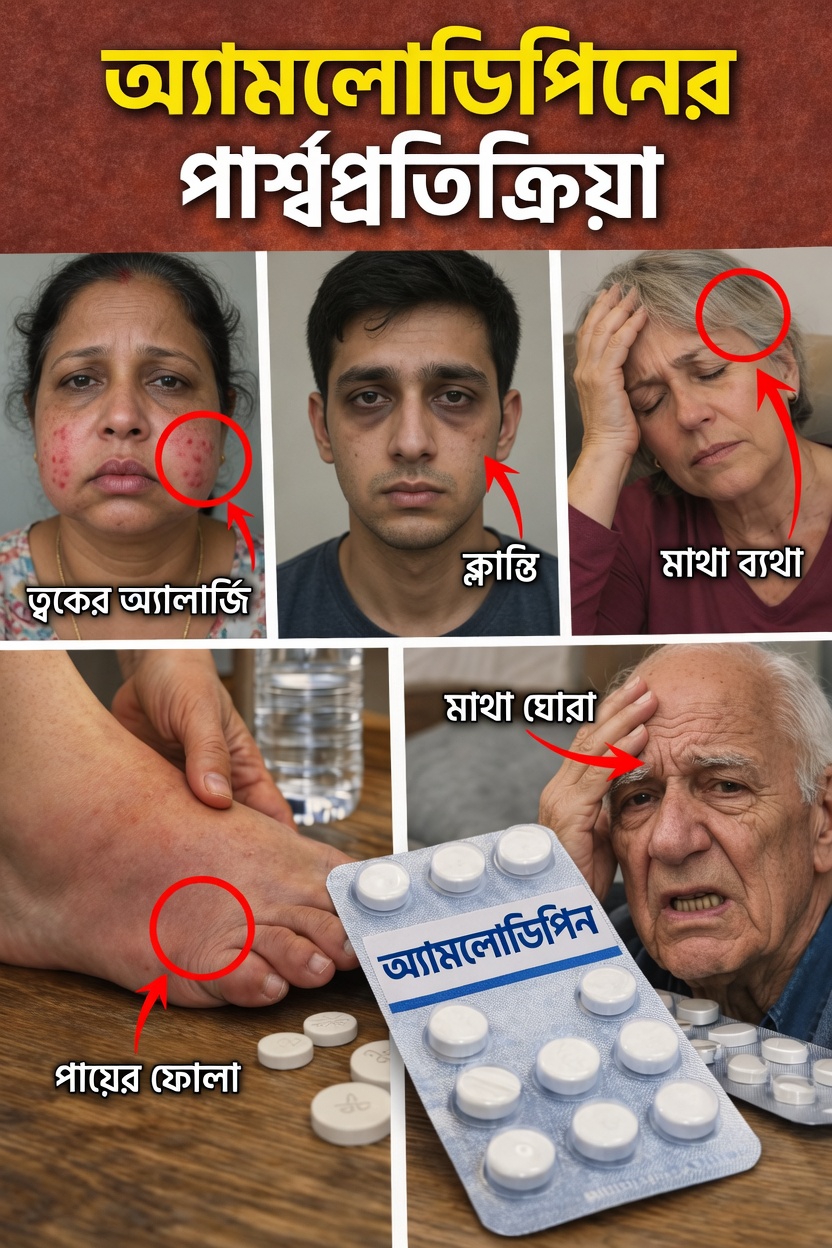অ্যামলোডিপাইনের ১২টি সাধারণ পার্শ্বপ্রতিক্রিয়া যেগুলো সম্পর্কে আপনার জানা উচিত (এবং সেগুলোর ক্ষেত্রে কী করবেন)
