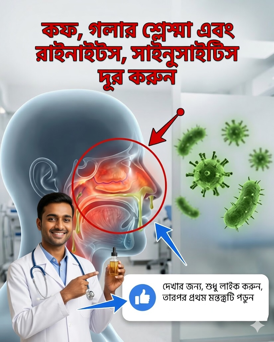🌿 এই শক্তিশালী প্রাকৃতিক প্রতিকার দিয়ে গলার শ্লেষ্মা ও কফ দূর করুন