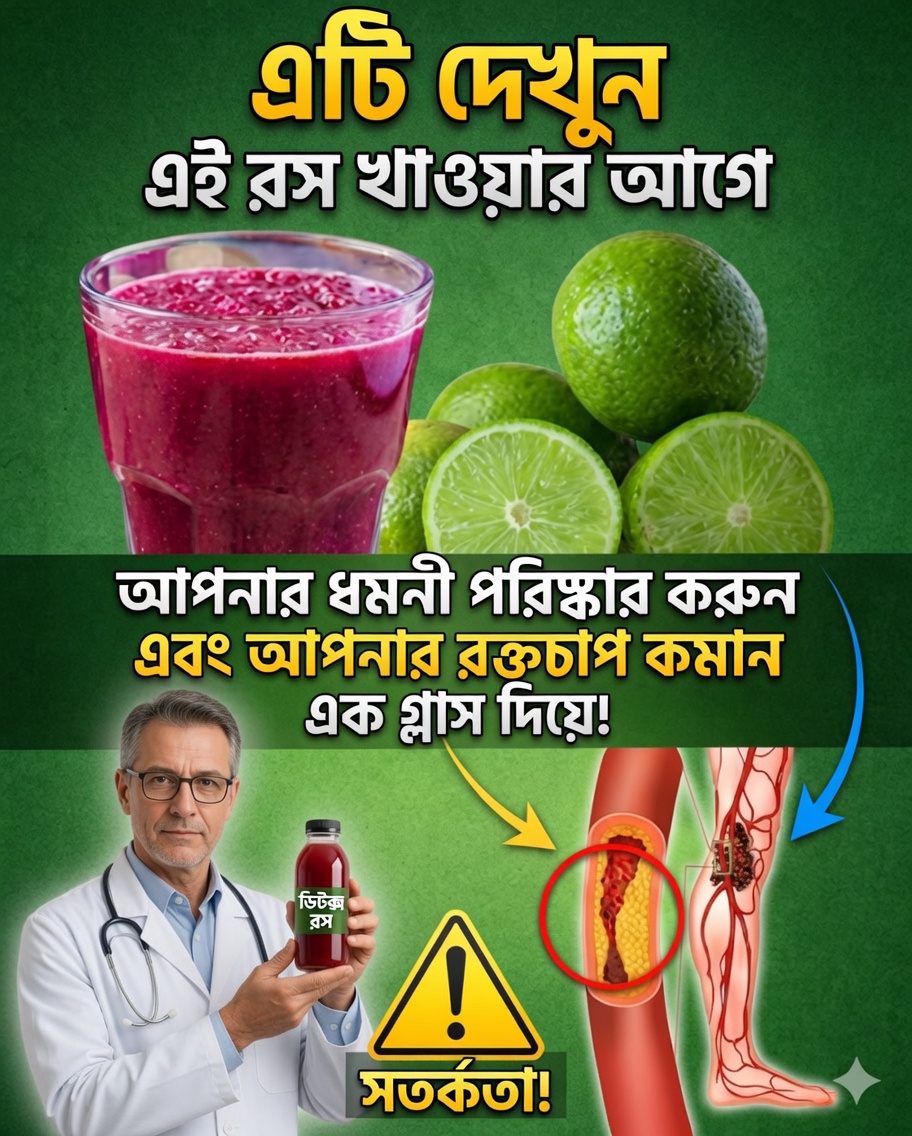 🍋 এই প্রাকৃতিক রসের এক গ্লাস রক্ত সঞ্চালন ও হৃদ্‌স্বাস্থ্যকে সমর্থন করতে পারে