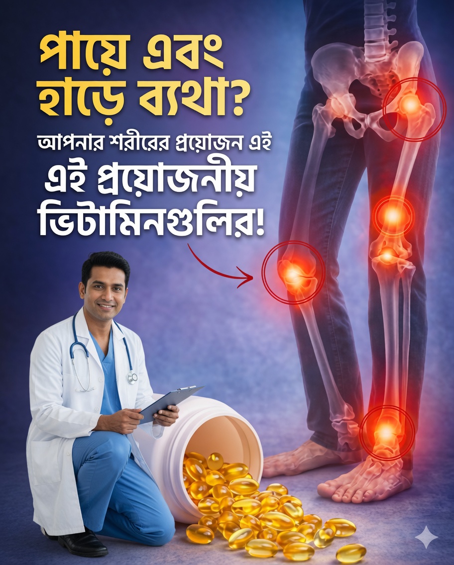 🦴 যে অপরিহার্য ভিটামিনটি স্বাভাবিকভাবে জয়েন্টের ব্যথা উপশম করতে পারে