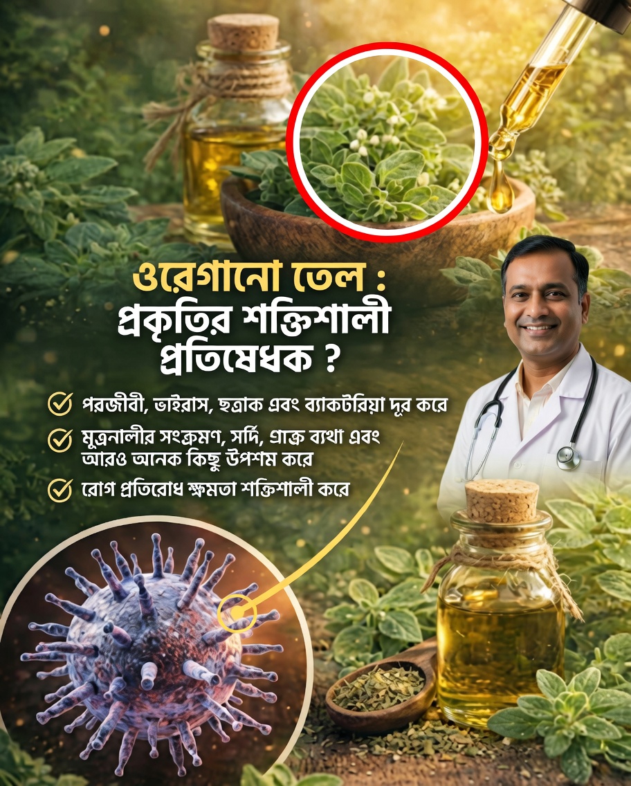 🌿 অরেগানো তেল: আপনার স্বাস্থ্যের জন্য বিজ্ঞানে সমর্থিত ১৫টি উপকারিতা