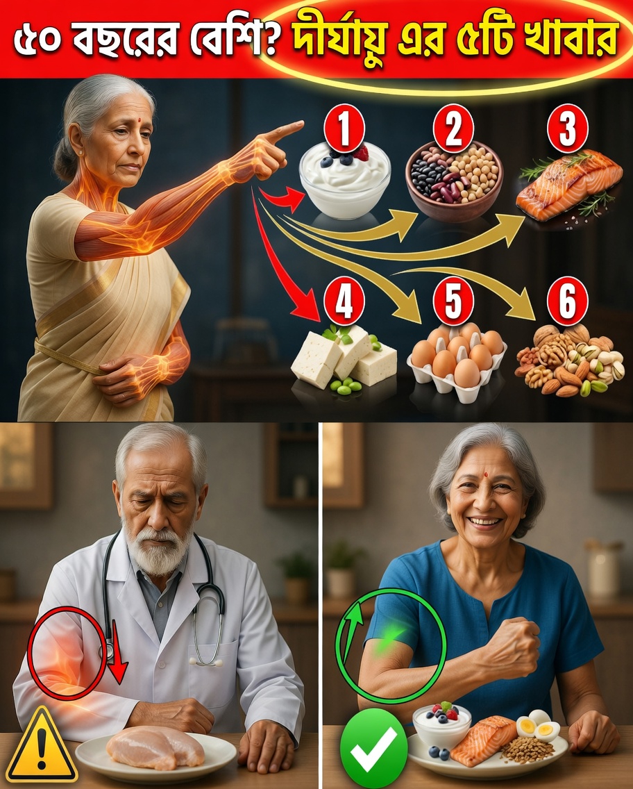 প্রবীণরা: আপনার পেশী সুরক্ষিত রাখতে ঘুমানোর আগে এই ৫টি খাবার খান