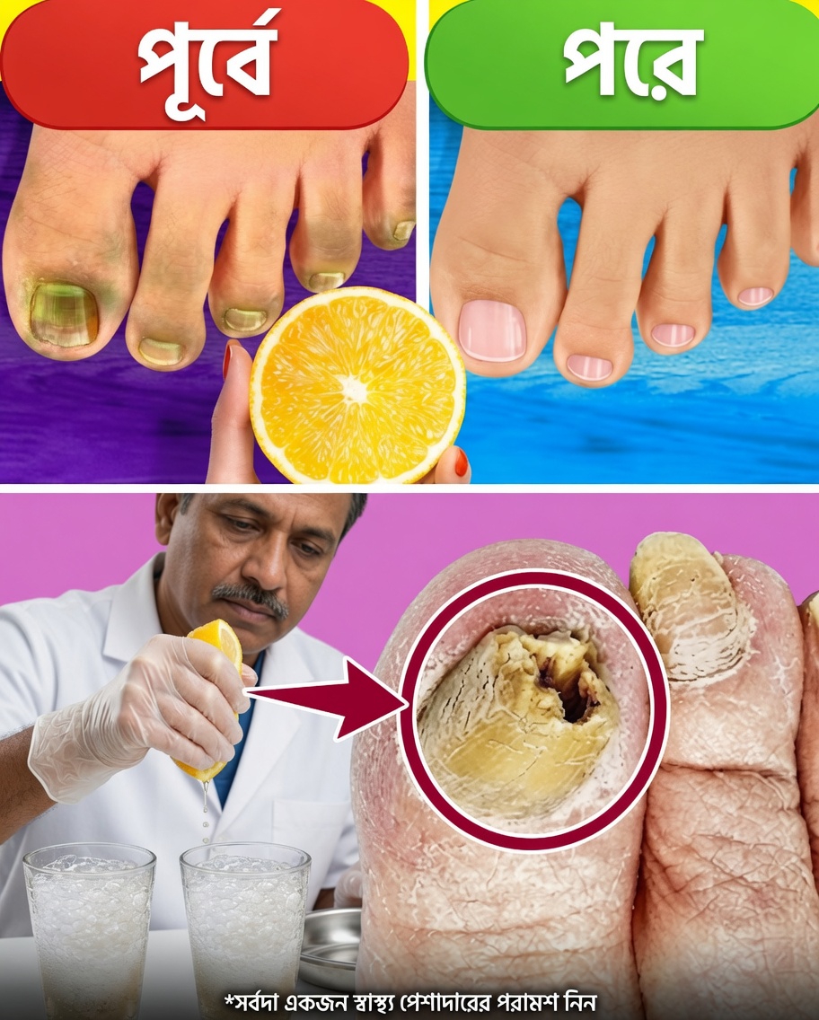 নখের ছত্রাককে বিদায় বলুন! লেবু ও লবণের চূড়ান্ত প্রাকৃতিক প্রতিকার 🍋🧂