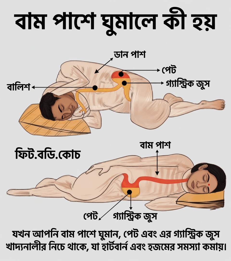 আপনার ডান দিকে কাত হয়ে ঘুমানো কেন রাতের আরামে প্রভাব ফেলতে পারে এবং বাম দিকে কাত হয়ে ঘুমালে কী পরিবর্তন হতে পারে