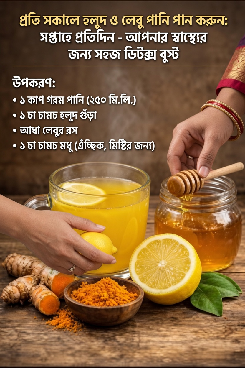 সকালের হলুদ, লেবু, মধু ও চিয়া পানীয়: প্রাকৃতিক উপাদান দিয়ে দিন শুরু করার একটি সহজ উপায়