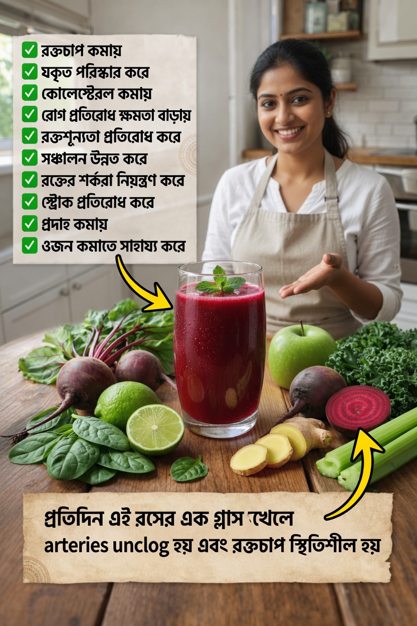 হৃদ্‌স্বাস্থ্যের সহায়তায় প্রতিদিনের বিটরুট-ভিত্তিক সবজি জুসের আশ্চর্যজনক উপকারিতা আবিষ্কার করুন