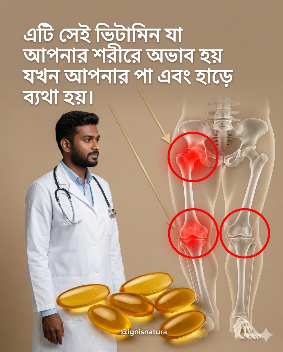 পা ও হাড়ের ব্যথা উপশমে অপরিহার্য ভিটামিন