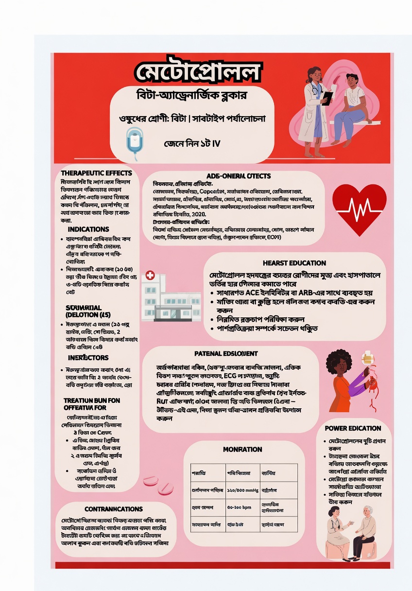 মেটোপ্রোললের ১০টি সাধারণ পার্শ্বপ্রতিক্রিয়া যা আপনার জানা উচিত: ওষুধ সম্পর্কে আরও ভালো সচেতনতার জন্য আপনার গাইড