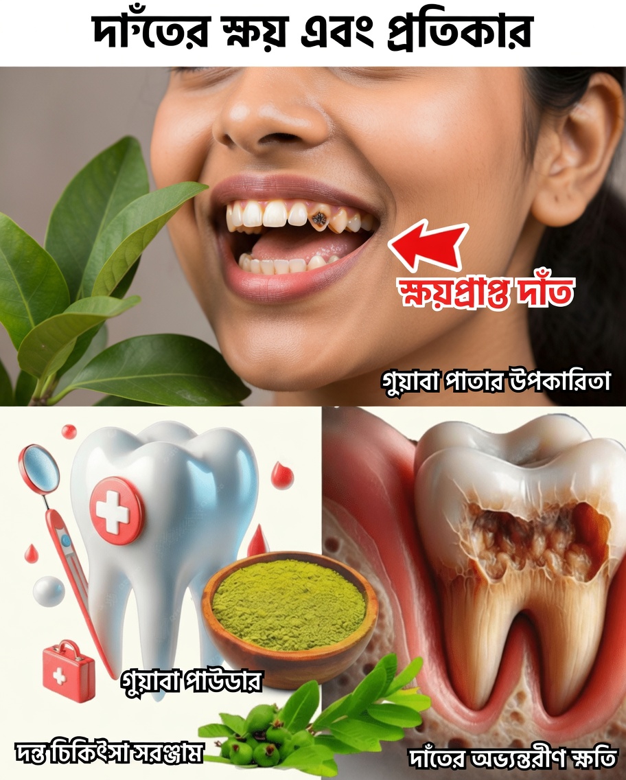 পেয়ারা পাতার সাহায্যে দাঁতের ক্ষয় চিকিৎসার শীর্ষ ৩টি উপায় – সহজ ও সাশ্রয়ী