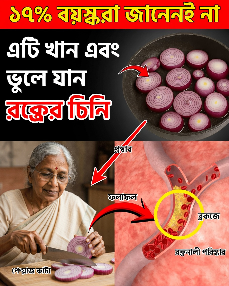প্রবীণরা, আজ রাতে একটি পেঁয়াজ টুকরো করুন & এই ৬০-সেকেন্ডের এলিক্সিরটি চুমুক দিন, যা রক্তে শর্করা ২৮ পয়েন্ট কমায়, ধমনীগুলো ঝকঝকে পরিষ্কার করে, এবং আপনার হৃদয়কে বাঁচায়—যখন আপনি ঘুমান