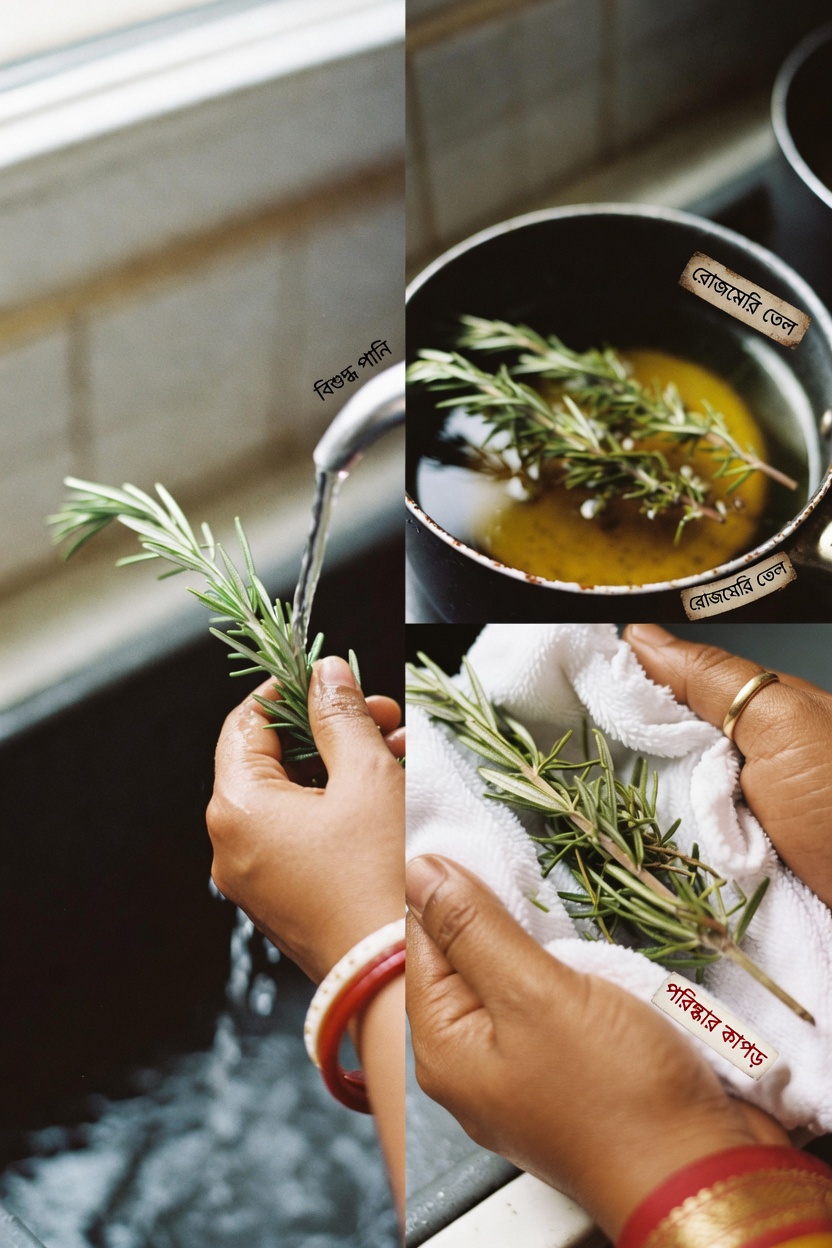 বাড়িতে কীভাবে রোজমেরি তেল তৈরি করবেন: আরও স্বাস্থ্যোজ্জ্বল দেখানো চুলের জন্য একটি সহজ গাইড