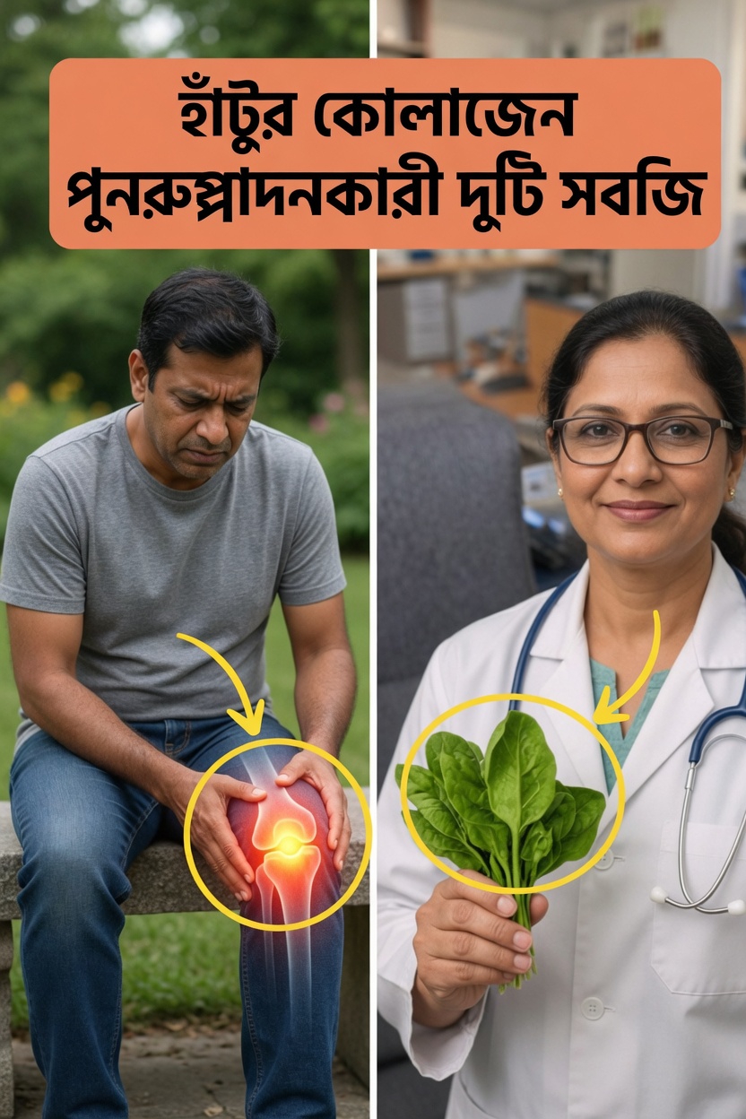 স্বাস্থ্যকর হাঁটুর জন্য প্রাকৃতিক কোলাজেন উৎপাদন বাড়াতে সহায়ক দুটি সবজি