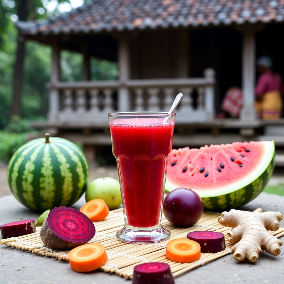 গাজর, বিট ও আদা দিয়ে তরমুজের রস