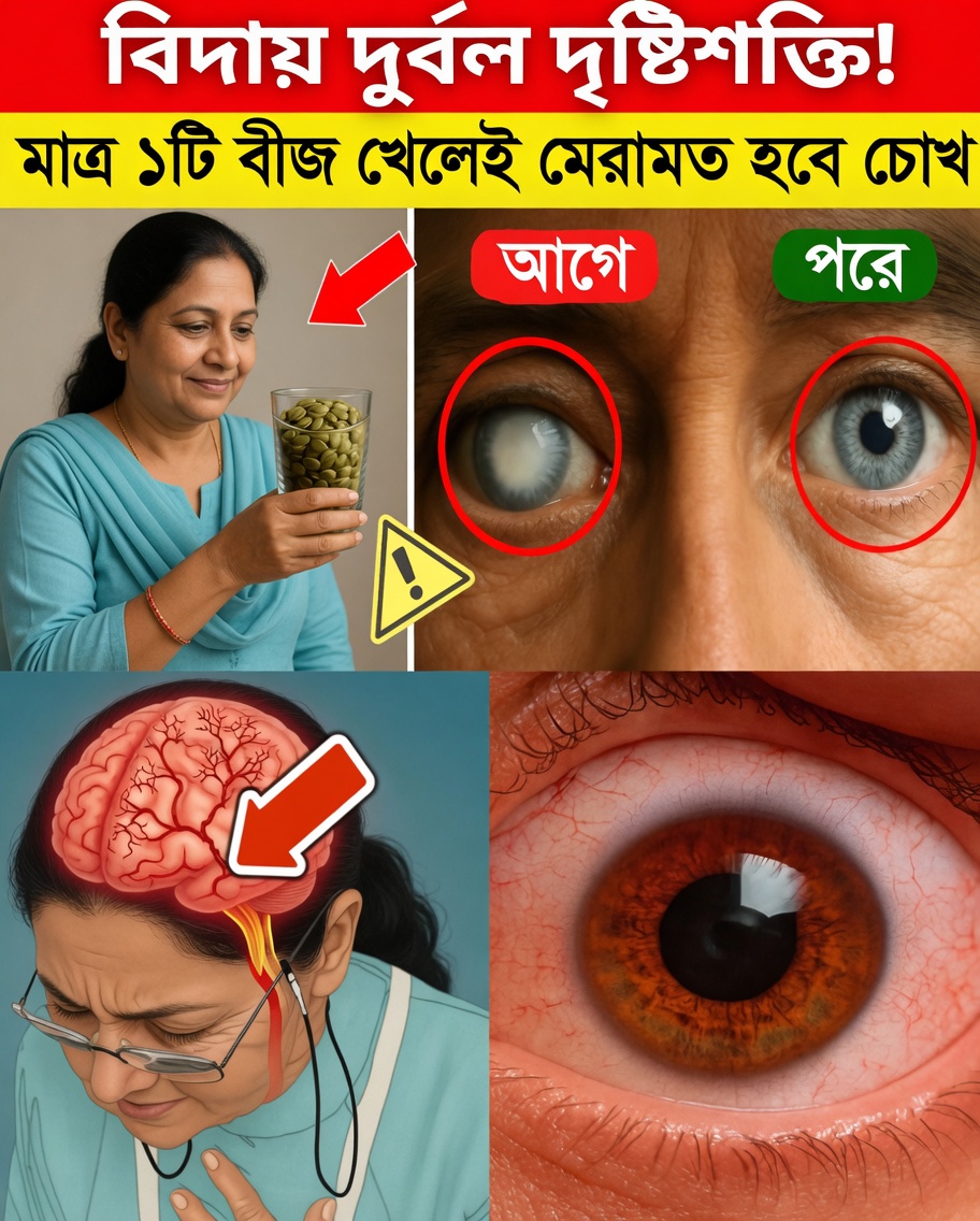 ৯০ পেরিয়েও? চোখ ও মস্তিষ্কের শক্তি বাড়াতে প্রতিদিন সকালে এই ৩টি বীজ খান (বাস্তব বিজ্ঞান + সহজ দৈনিক অভ্যাস)