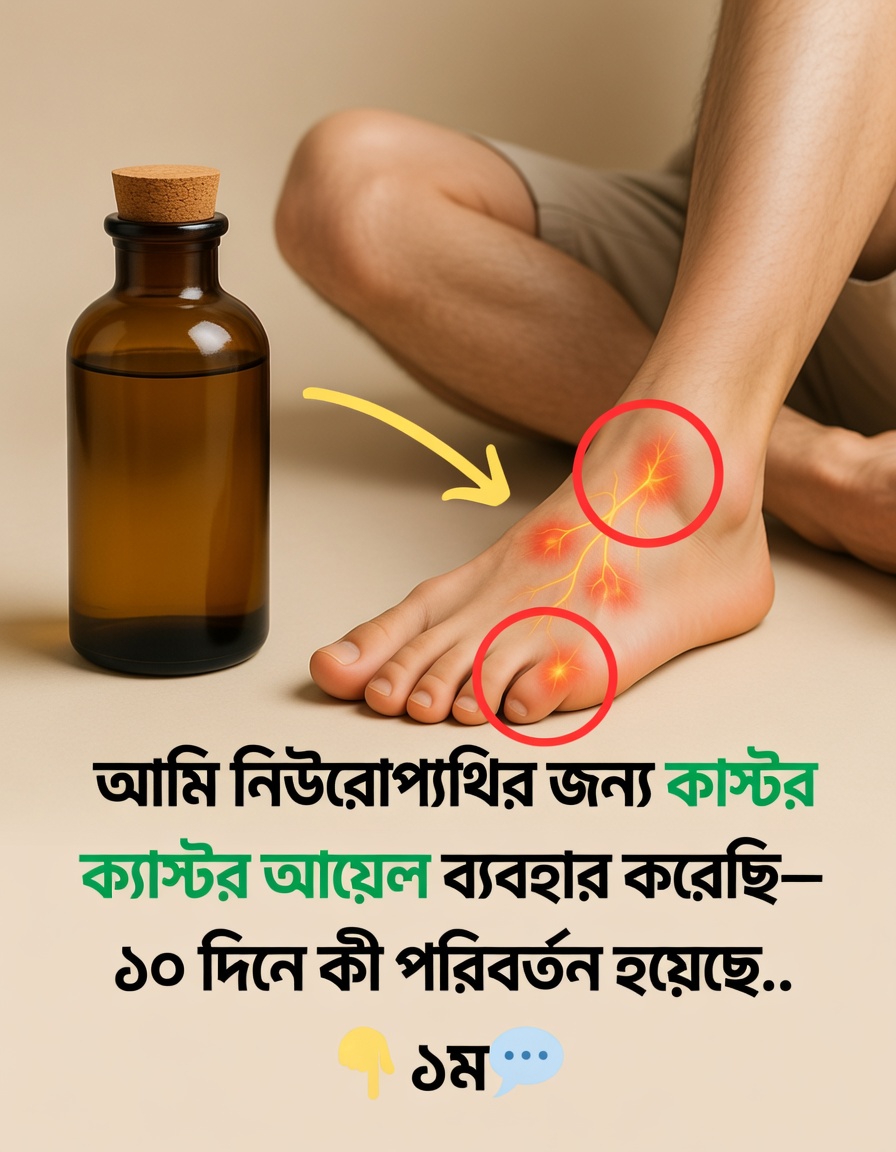 নিউরোপ্যাথির জন্য আমি ক্যাস্টর অয়েল ব্যবহার করেছি — ৩০ দিনে যা ঘটেছে!