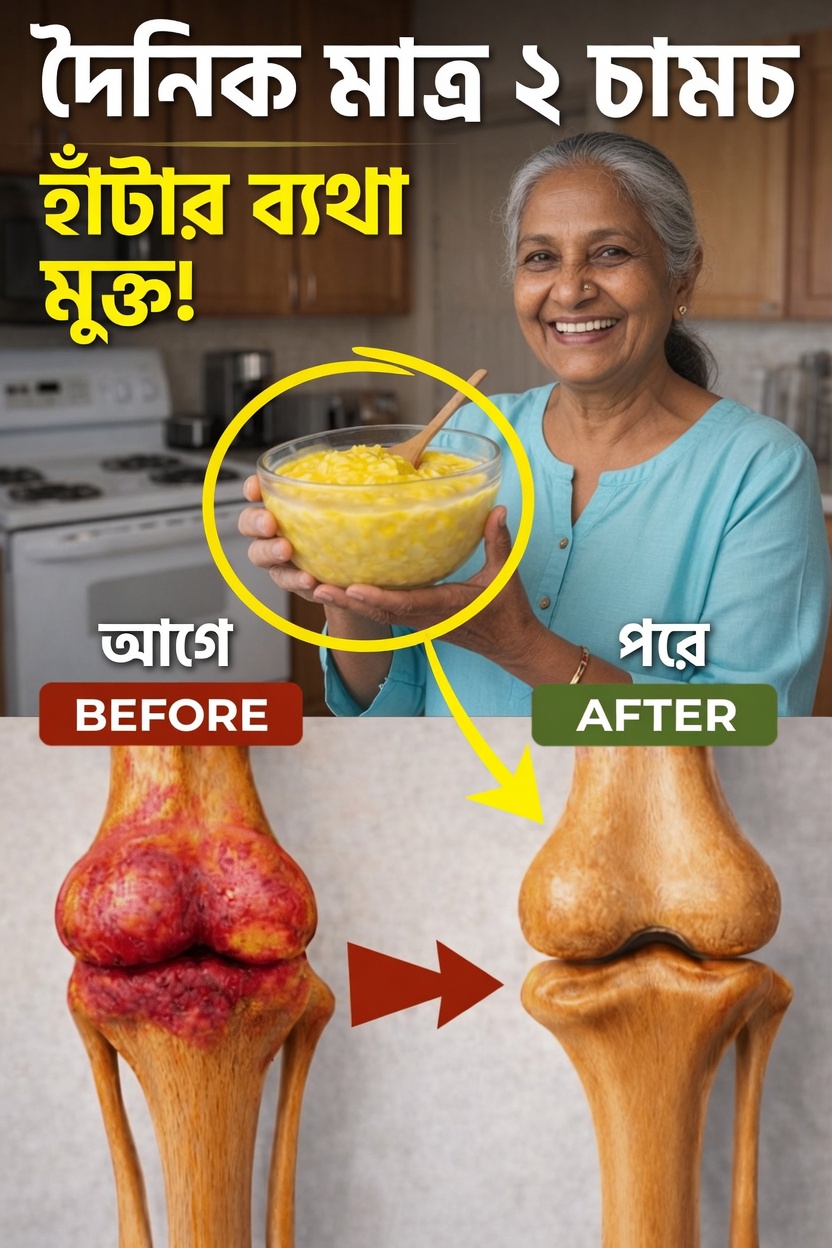 হাঁটুর ব্যথা উপশম: জয়েন্টের আরাম সমর্থনে সহজ দৈনন্দিন অভ্যাস ও খাবার