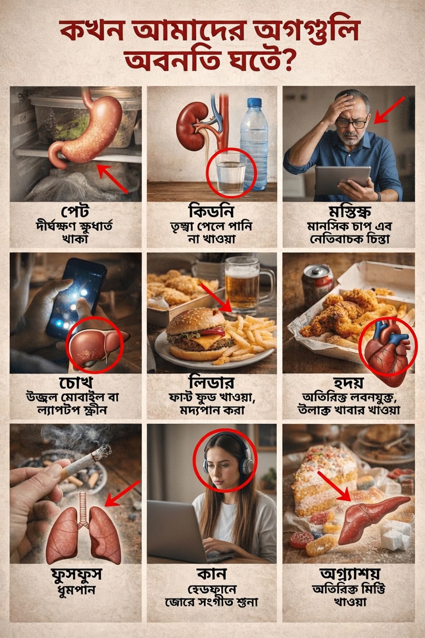 ৯টি দৈনন্দিন অভ্যাস যা নীরবে আপনার অঙ্গগুলোর ক্ষতি করতে পারে – এবং সেগুলো সুরক্ষিত রাখার সহজ উপায়