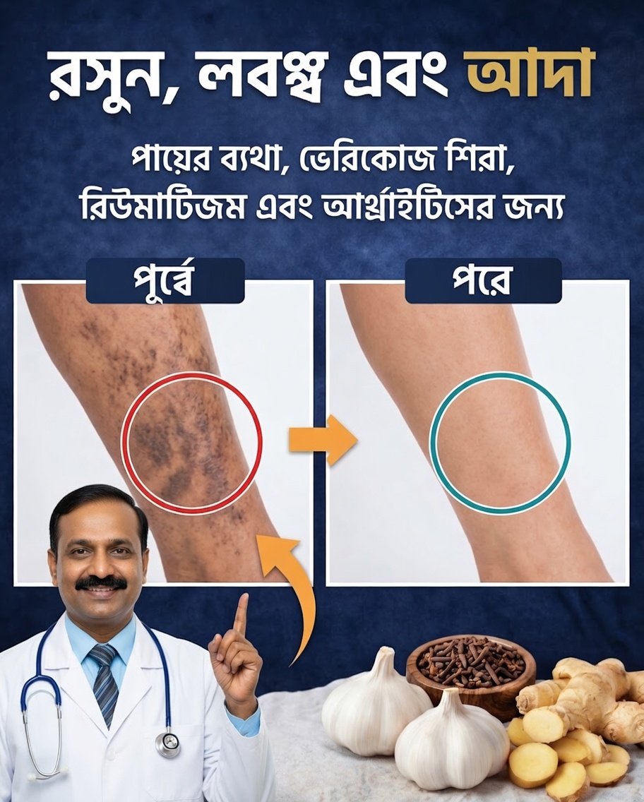 ভ্যারিকোজ ভেইনের বিরুদ্ধে রসুন ও লবঙ্গ: রক্তসঞ্চালন উন্নত করার জন্য একটি কোমল ও বাস্তবসম্মত পদ্ধতি