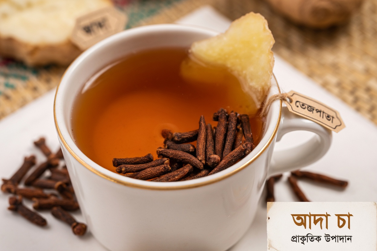 জানুন কীভাবে আদা, তেজপাতা, দারুচিনি ও লবঙ্গের চা আপনার দৈনন্দিন সুস্থতার রুটিনকে সহায়তা করতে পারে