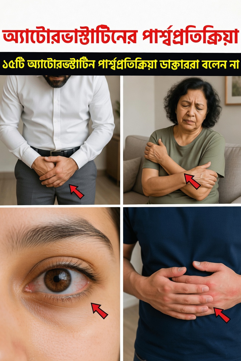 অ্যাটোরভাস্টাটিন সম্পর্কে ধারণা: ১৫টি সম্ভাব্য পার্শ্বপ্রতিক্রিয়া যা আপনি অনুভব করতে পারেন এবং সেগুলো মোকাবেলার পরামর্শ