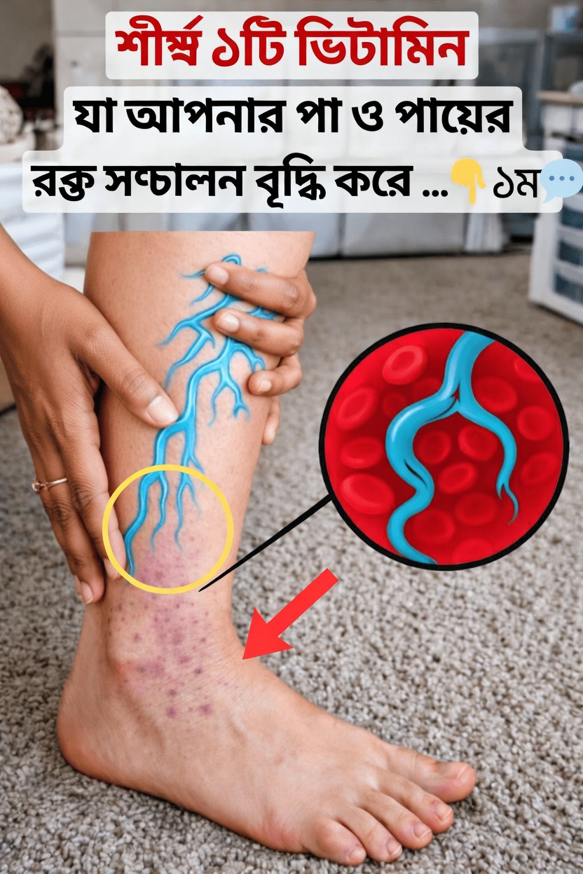 স্বাভাবিকভাবে আপনার পা ও পায়ের পাতায় সুস্থ রক্তসঞ্চালন সমর্থন করতে পারে এমন শীর্ষ ৫টি ভিটামিন আবিষ্কার করুন