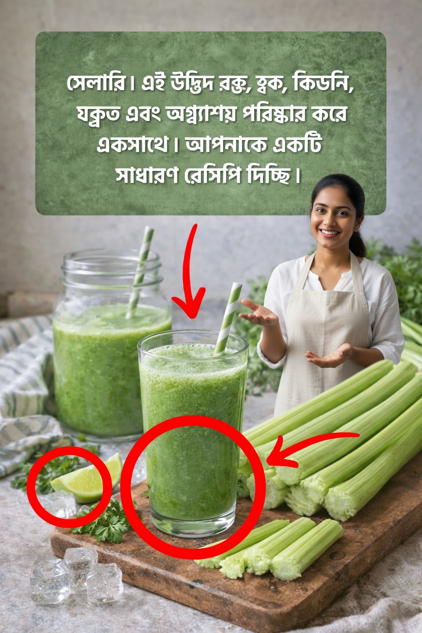 সেলারির রস: এর প্রাকৃতিক পুষ্টি ও জলীয় উপকারিতা জানার জন্য একটি সহজ দৈনিক অভ্যাস