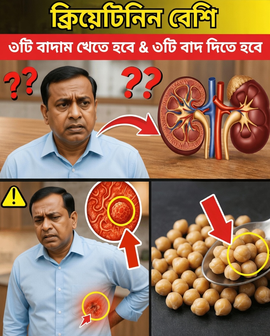 ক্রিয়াটিনিনের মাত্রা বেশি? কিডনির সুস্থতার জন্য উপভোগ্য ৩টি বাদাম এবং সীমিত রাখার ৩টি বাদাম সম্পর্কে জানুন