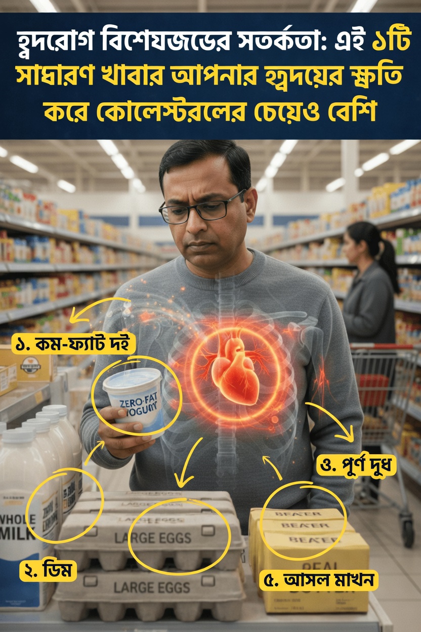 এই ৫টি প্রতিদিনের খাবার কি গোপনে কোলেস্টেরলের চেয়েও বেশি আপনার হৃদয়ের ক্ষতি করছে?