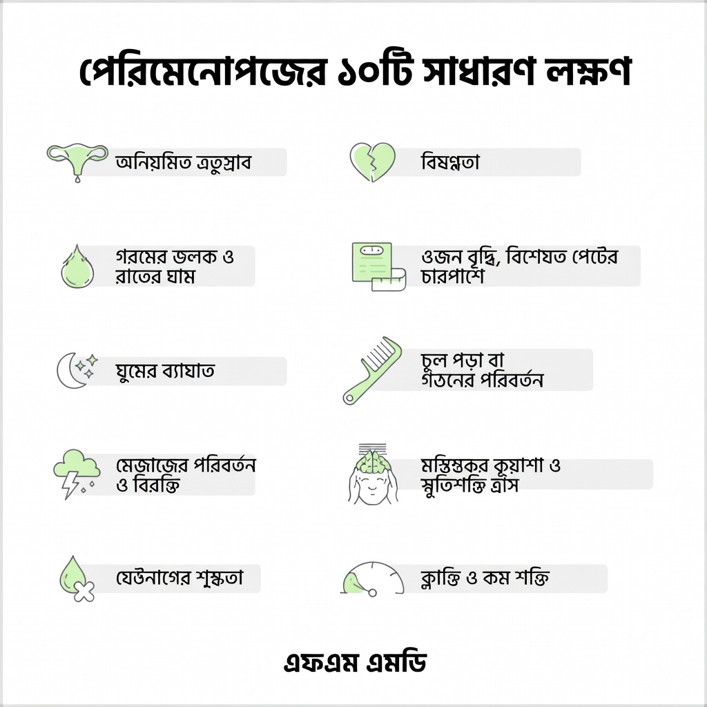 পেরিমেনোপজ ও মেনোপজের ১০টি প্রাথমিক লক্ষণ যা আপনার জানা উচিত