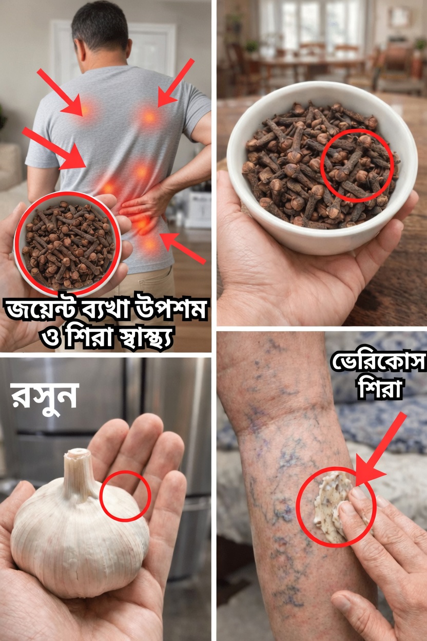 বাড়িতে পায়ের আরাম ও শিরার স্বাস্থ্যের সহায়তায় লবঙ্গ ও রসুন ব্যবহারের সহজ উপায়গুলো আবিষ্কার করুন