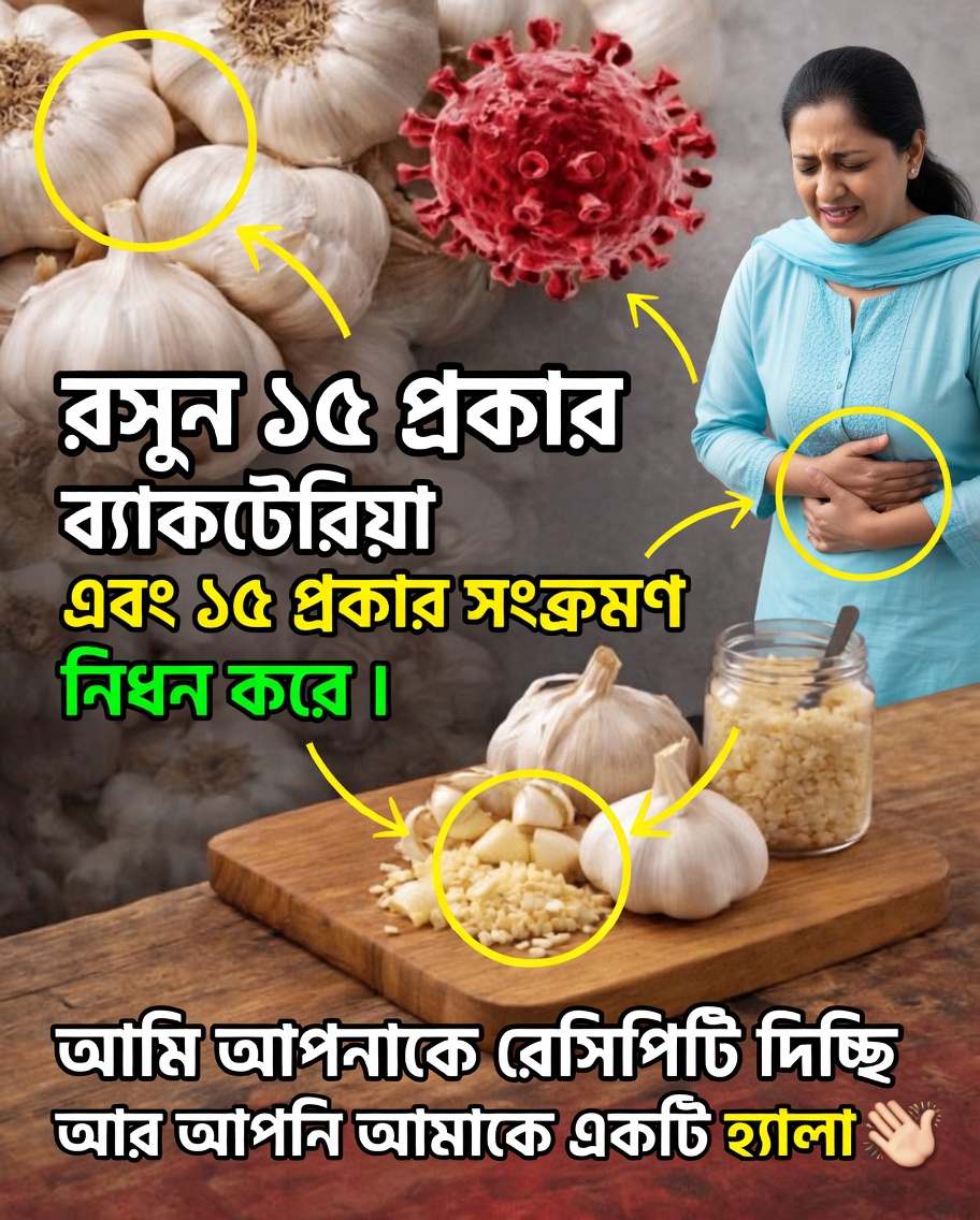 রসুন কি সত্যিই ১৪ ধরনের ব্যাকটেরিয়া এবং ১৩ ধরনের সংক্রমণ ধ্বংস করে?