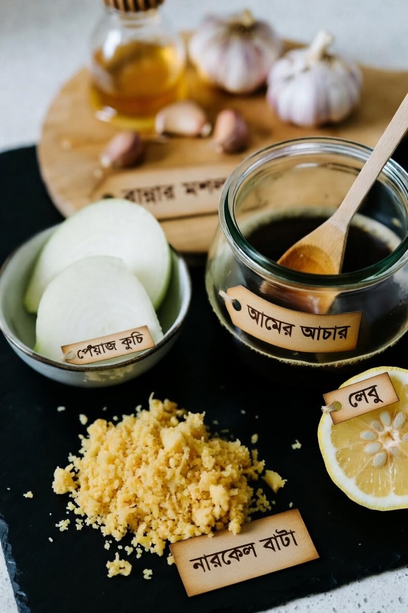 বাড়িতে কুচানো আদা, পেঁয়াজ, রসুন, লেবুর রস ও মধুর মিশ্রণ প্রস্তুত করার সহজ নির্দেশিকা