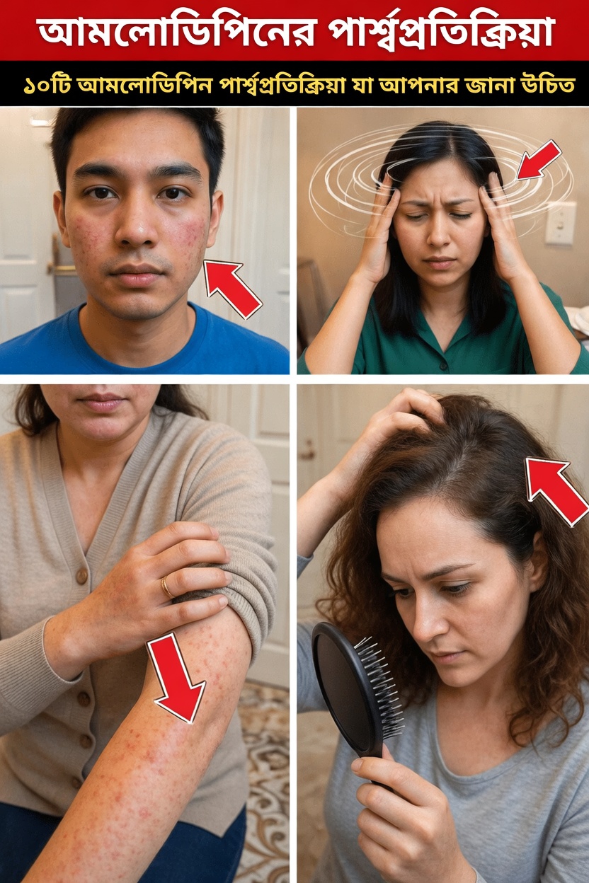 অ্যামলোডিপিনের ১২টি আশ্চর্যজনক পার্শ্বপ্রতিক্রিয়া যা ডাক্তাররা প্রায়ই উল্লেখ করেন না