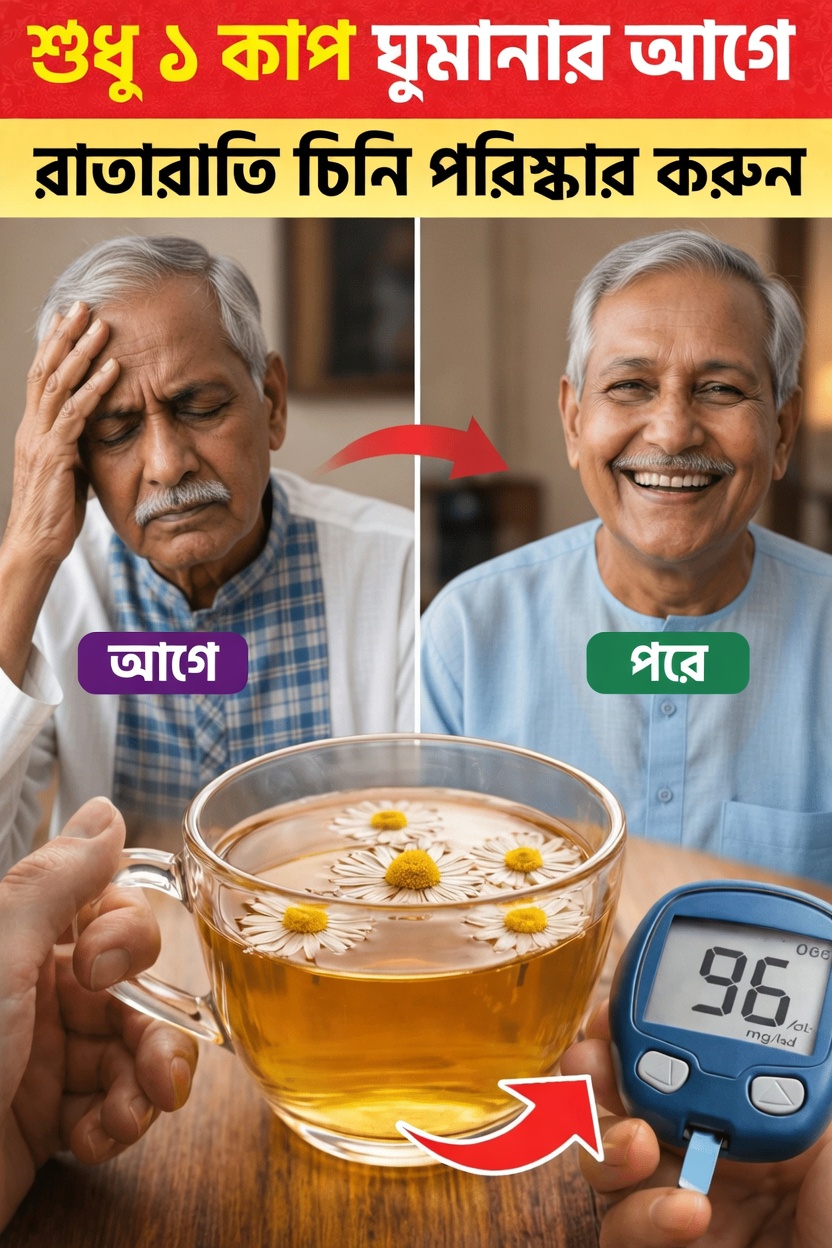 রক্তে শর্করা নিয়ন্ত্রণে সহায়তার জন্য ঘুমানোর আগে ক্যামোমাইল চা পান করার সম্ভাব্য উপকারিতা অন্বেষণ