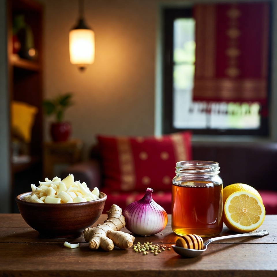 ফ্লু ও সর্দির জন্য একটি প্রাকৃতিক প্রতিকার: রসুন, আদা, পেঁয়াজ, লেবুর রস এবং মধু – চূড়ান্ত স্বাস্থ্যবর্ধক