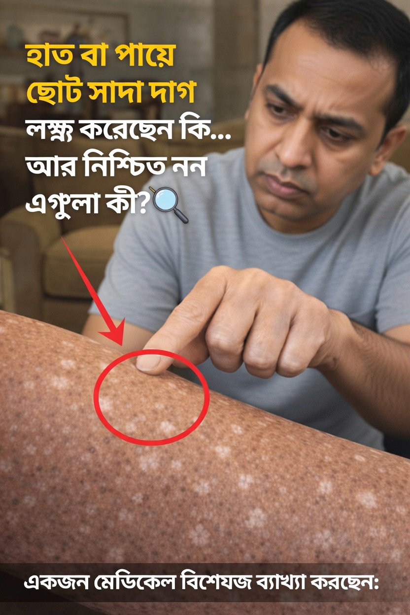 আপনার হাত ও পায়ে ছোট সাদা দাগ কেন দেখা দেয়? ত্বকের এই সাধারণ পরিবর্তনটি বুঝুন