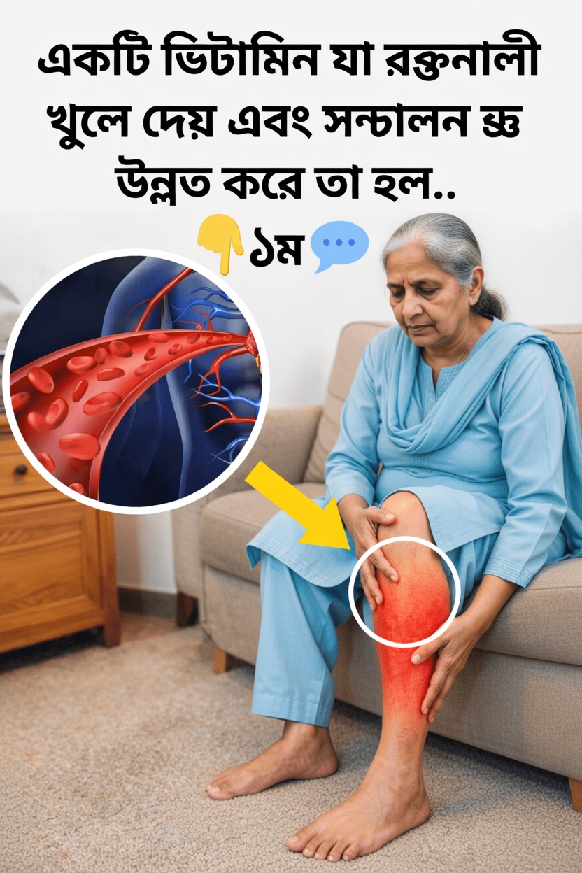 ৫০-এর পর সুস্থ রক্তপ্রবাহ ও রক্তনালীর কার্যকারিতা বজায় রাখতে সহায়ক একমাত্র ভিটামিন