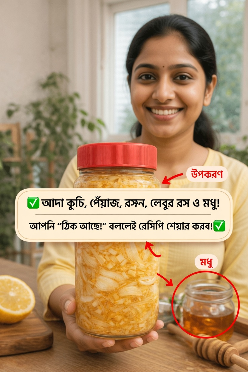 শক্তিশালী দৈনিক চামচ: কেন মানুষ আদা, পেঁয়াজ, রসুন, লেবু ও মধু মিশিয়ে খাচ্ছেন