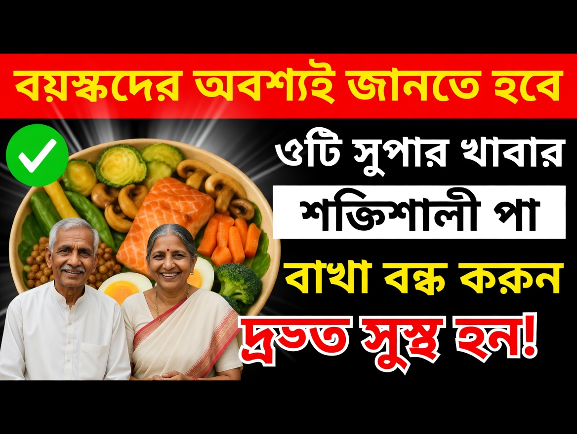 ৬০ বছরের বেশি বয়সী প্রবীণদের পায়ের পেশির স্বাস্থ্য ভালো রাখতে সহায়ক হতে পারে এমন শীর্ষ ৩টি খাবার