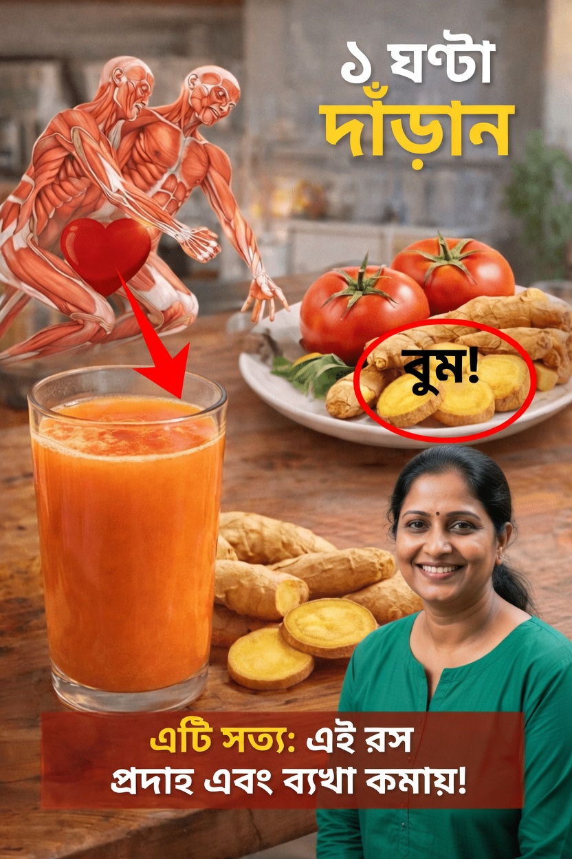 প্রতিদিনের শক্তি ও মনোযোগকে স্বাভাবিকভাবে সহায়তা করে এমন একটি সহজ আদা ও টমেটো পানীয়ের রুটিন