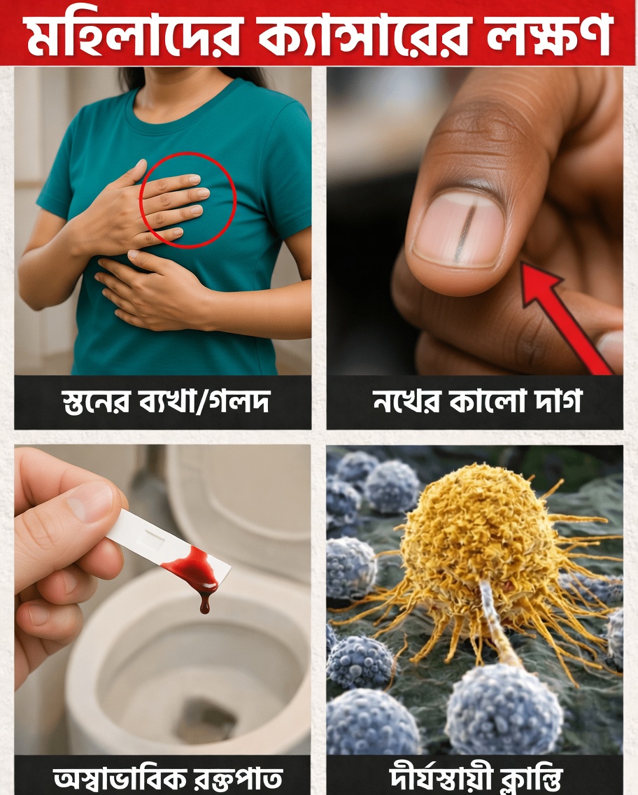 ক্যান্সারের ১৪টি দৃশ্যমান লক্ষণ যা বেশিরভাগ নারী উপেক্ষা করেন