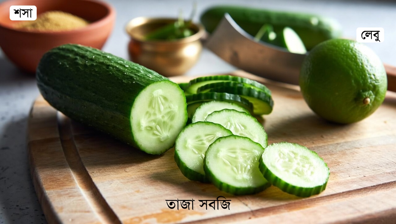 সহজ দৈনন্দিন অভ্যাস: চোখের আরাম ও শরীরের পানির ভারসাম্যের জন্য সতেজ শসা-লেবু-পুদিনা পানি