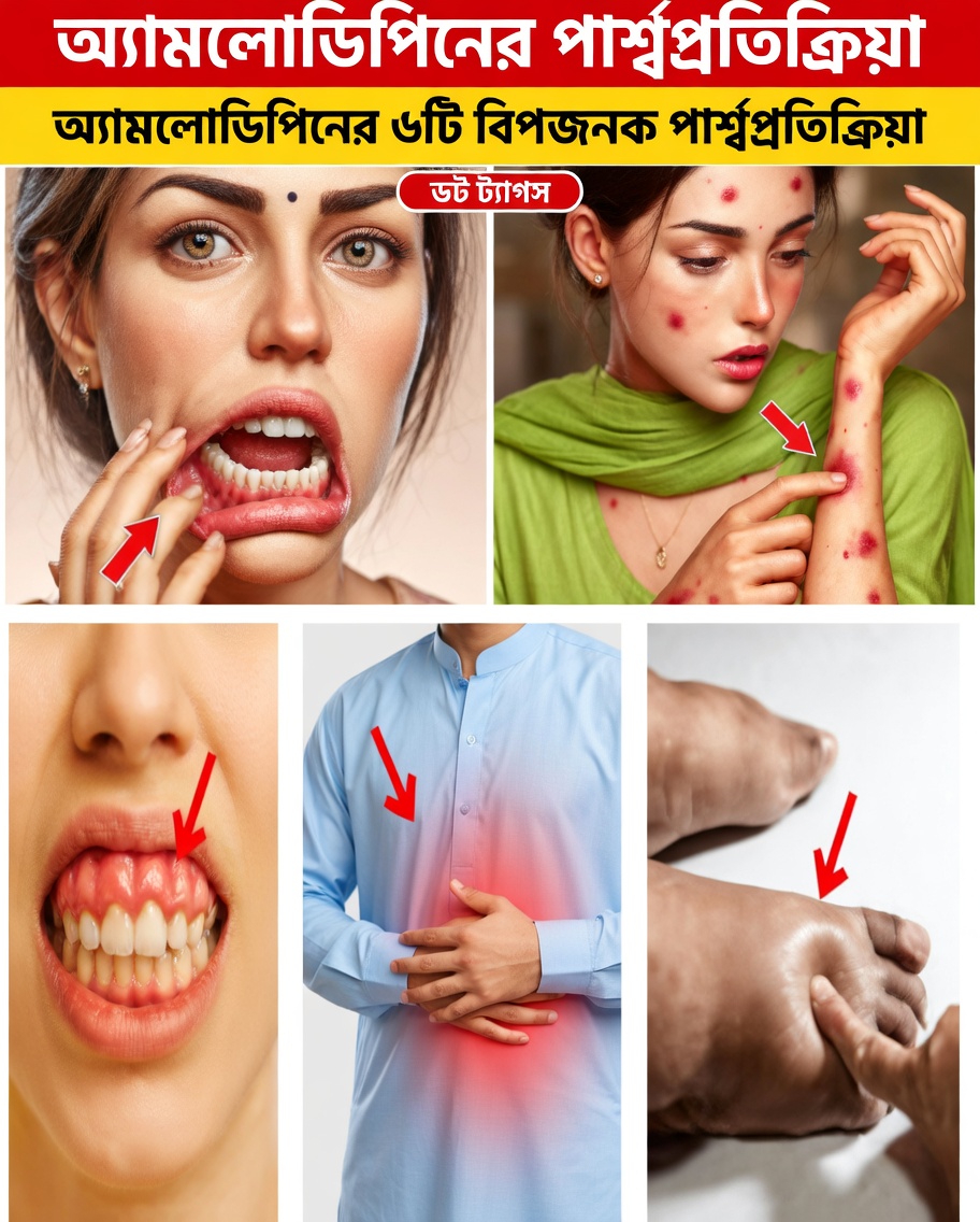 অ্যামলোডিপাইনের সবচেয়ে সাধারণ পার্শ্বপ্রতিক্রিয়াগুলো কী এবং আপনি সেগুলো কীভাবে সামলাতে পারেন?