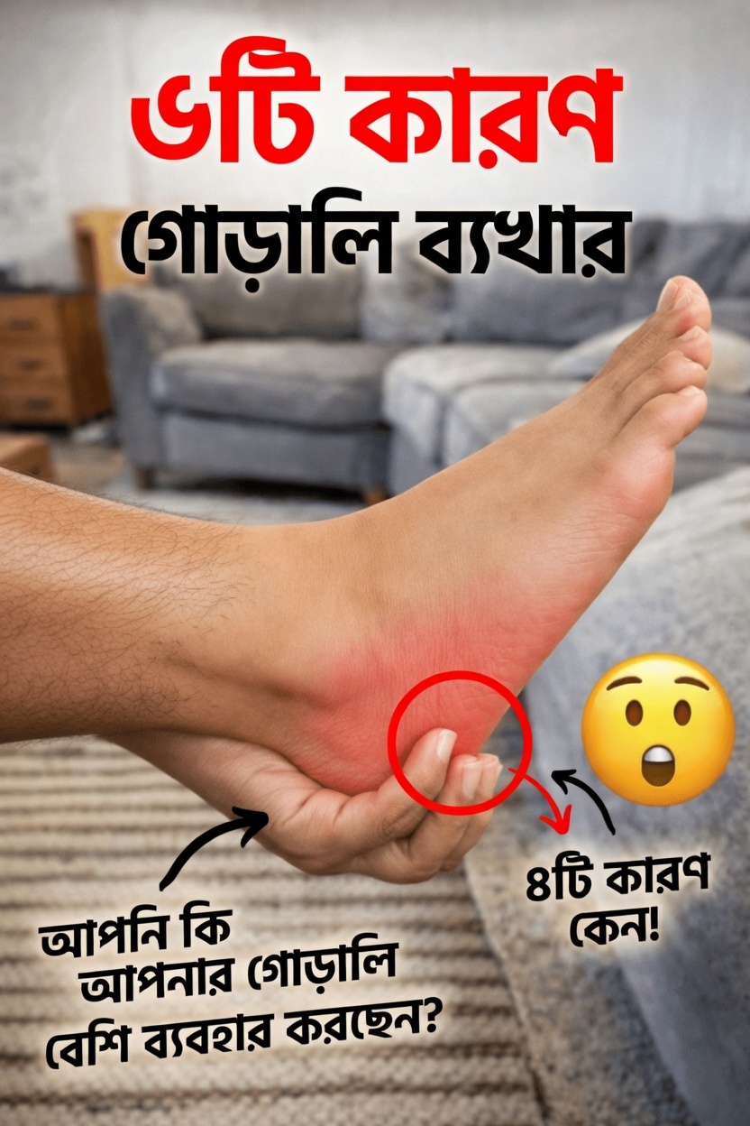 গোড়ালির ব্যথার ৮টি কারণ জানুন…আরও দেখুন