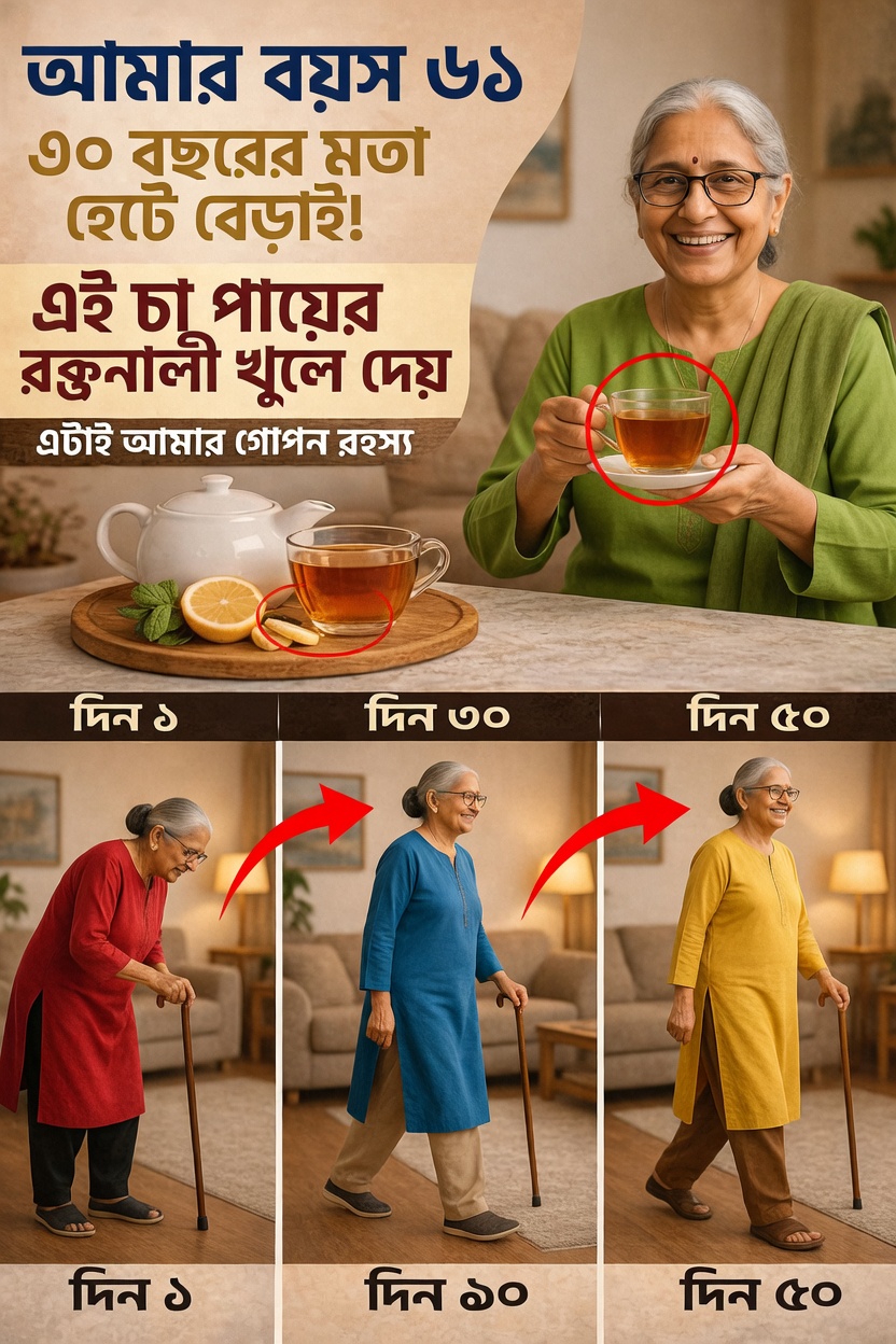 ৬০-এর বেশি বয়স? প্রতিদিন আরও শক্তিশালী পা ও সহজে হাঁটার জন্য ৩টি সহজ চা আবিষ্কার করুন