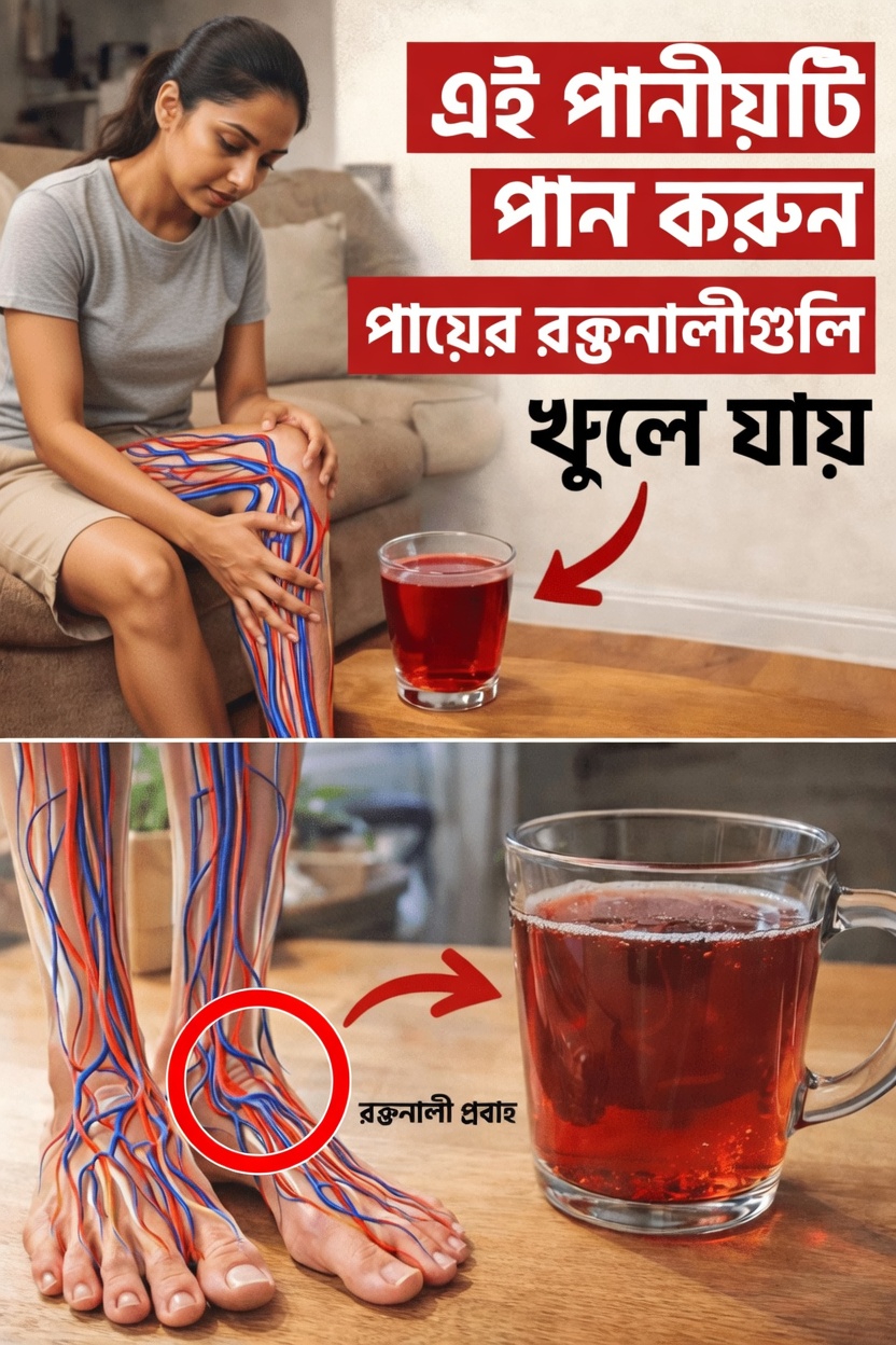 ৬০-এর পর আপনার পায়ে ভালো রক্তপ্রবাহ বজায় রাখতে কোন সহজ দৈনন্দিন পানীয় সহায়তা করতে পারে?