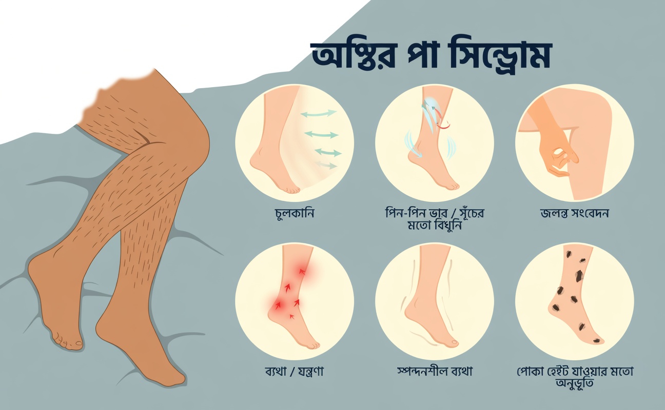 রাতে রেস্টলেস লেগ সিনড্রোম বোঝা এবং আরও আরামদায়ক ঘুমে সহায়ক হতে পারে এমন কোমল অভ্যাসগুলো