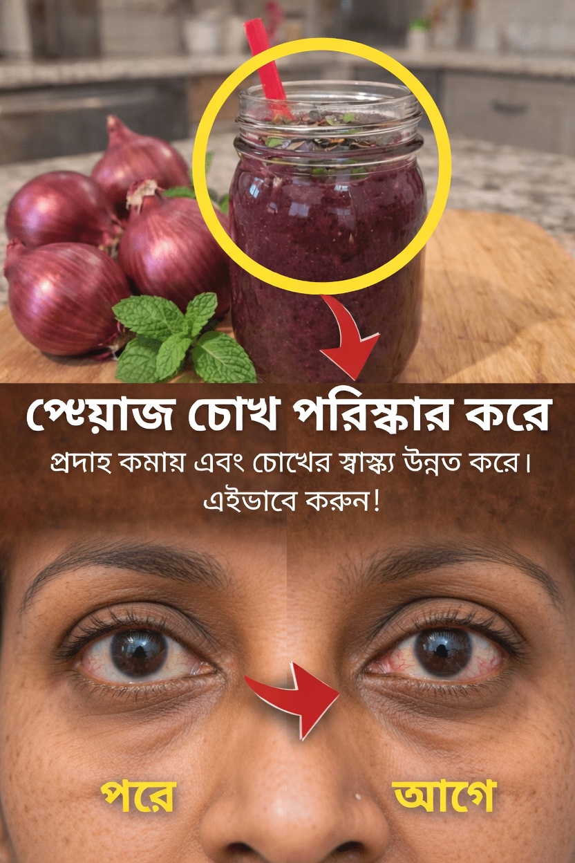 বাড়িতে প্রাকৃতিকভাবে দৃষ্টিশক্তি উন্নত করুন: পেঁয়াজ কীভাবে চোখের স্বাস্থ্য ও দৃষ্টির স্বচ্ছতা বজায় রাখতে সহায়তা করতে পারে