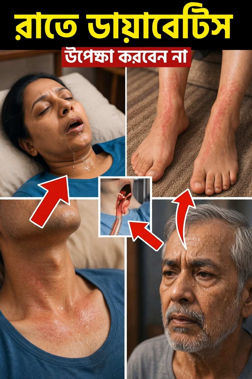 রাতে দেখা দেওয়া ৭টি লক্ষণ যা ডায়াবেটিস-সম্পর্কিত সমস্যার ইঙ্গিত হতে পারে, যা আপনার উপেক্ষা করা উচিত নয়