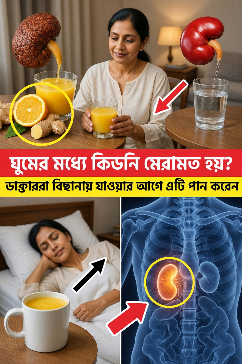 ৪টি সহজ শোবার আগে পানীয়, যা রাতভর কিডনির স্বাস্থ্য ও শরীরের জলীয় ভারসাম্য বজায় রাখতে সহায়তা করতে পারে